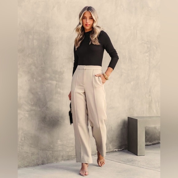 NWT Vici Beige Ready To Slay Trousers |Size XL - Picture 4 of 6